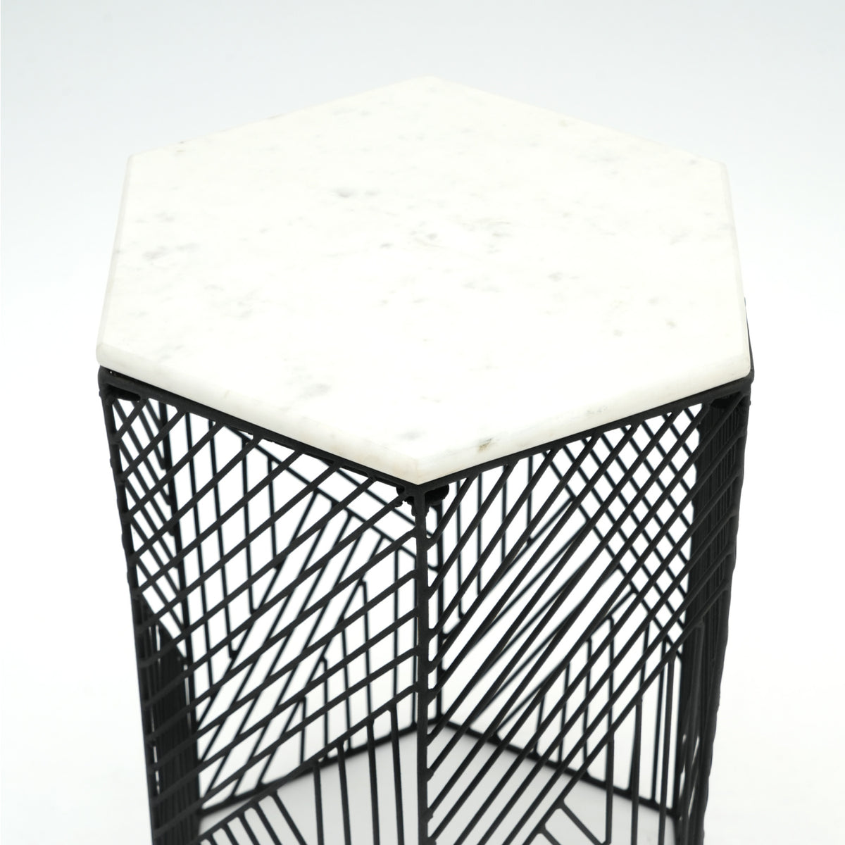Hexagon Marble Top Nesting Tables (2) | OROA