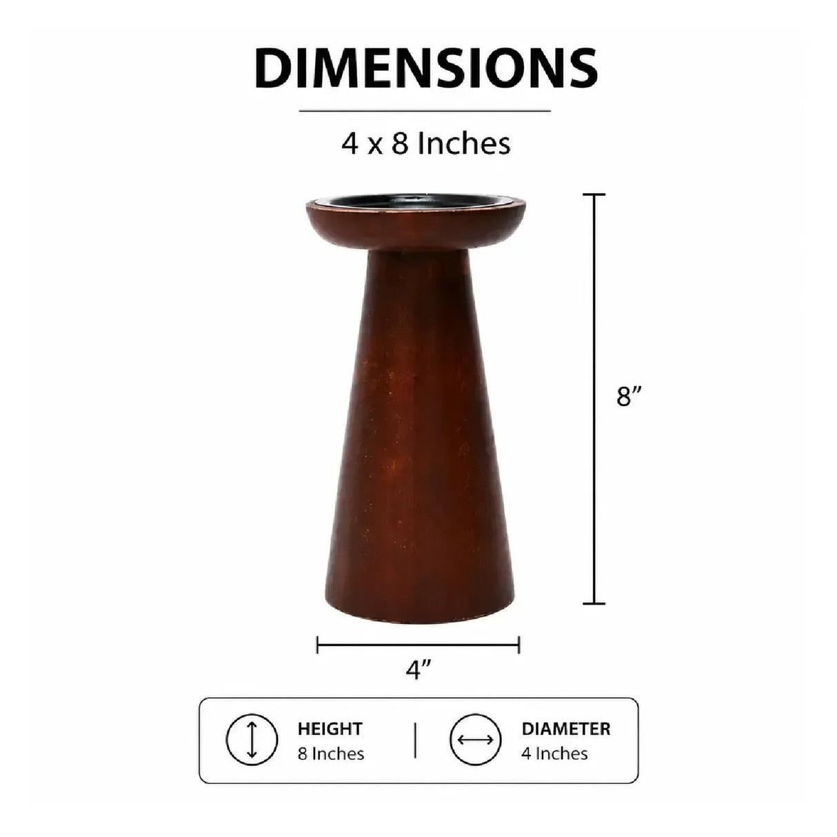Mango Wood Candle Holder | OROA