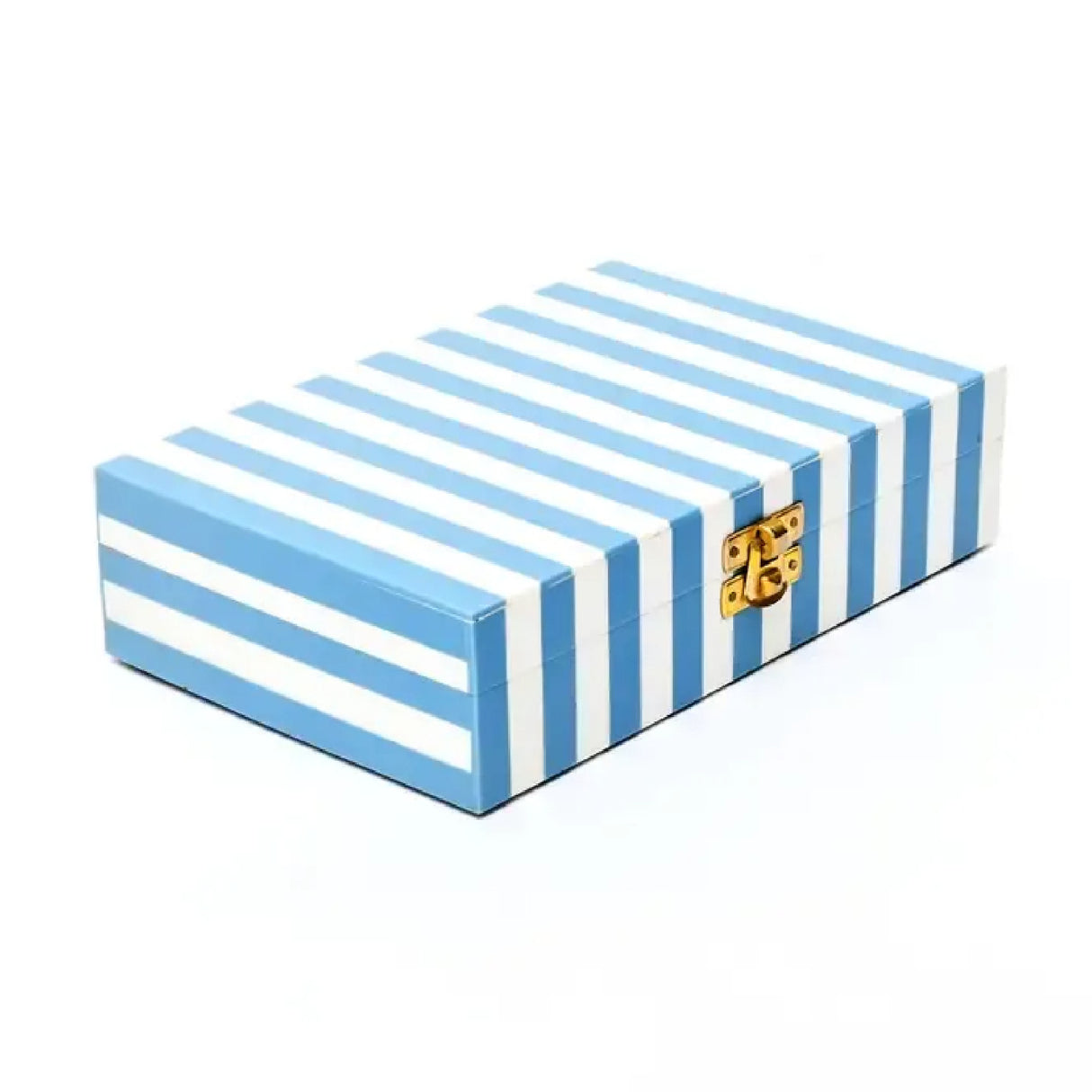 Blue & White Striped Decorative Box | OROA