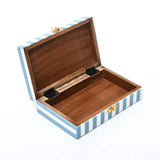 Blue & White Striped Decorative Box | OROA