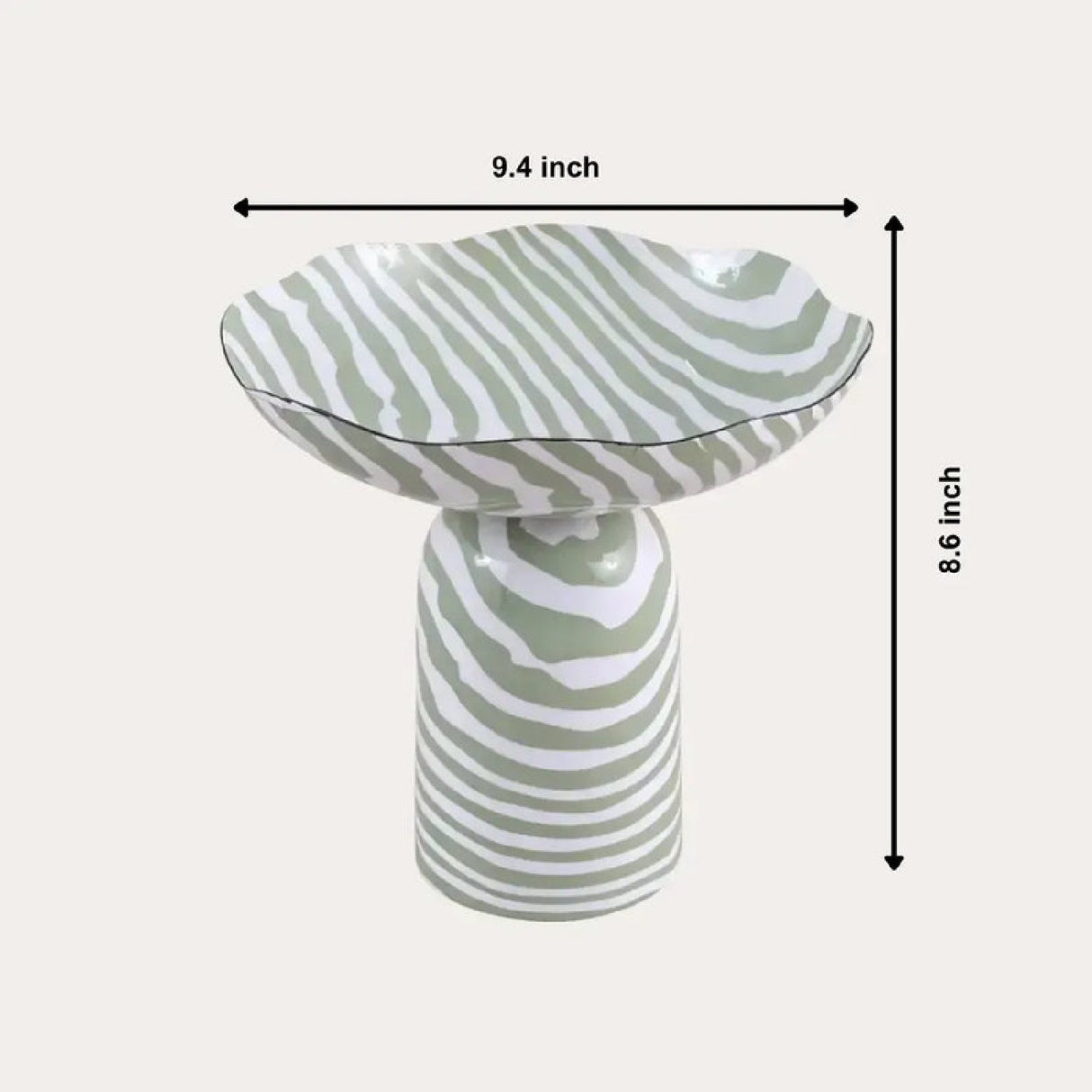 Sculptural Decorative Striped Bowl | OROA