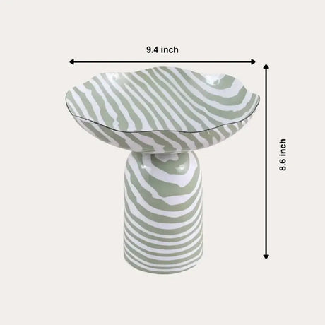 Sculptural Decorative Striped Bowl | OROA