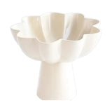Modern White Pedestal Aluminum Bowl | OROA
