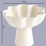 Modern White Pedestal Aluminum Bowl | OROA