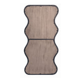 Wavy Full Length Mango Wood Wall Mirror | OROA