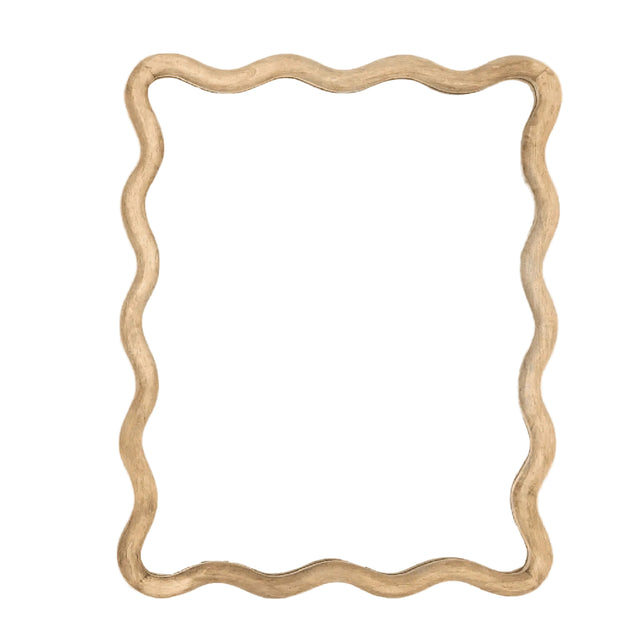 Modern European furniture - Wavy Mango Wood Wall Mirror - www.oroa.com