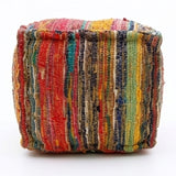 Multicolor Square Pouf Ottoman | OROA