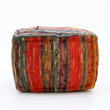 Multicolor Square Pouf Ottoman | OROA