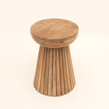 Modern European furniture - Mango Wood Round Side Table - www.oroa.com
