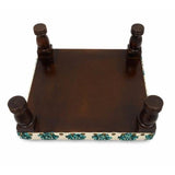 Bohemian Embroidered Upholstered Foot Stool | OROA