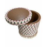 Upholstered Floral Bohemian Storage Ottoman | OROA