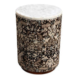 Marble Top Drum Ottoman | OROA