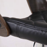 Contemporary Modern Wood Back Adjustable Bar Stool | OROA