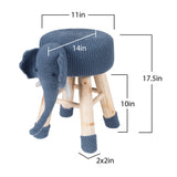 Cute Elephant Upholstered Ottoman Stool | OROA Kids