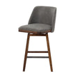 Modern European furniture - Gray Swivel Upholstered Bar Stool - www.oroa.com