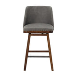 Modern European furniture - Gray Swivel Upholstered Bar Stool - www.oroa.com
