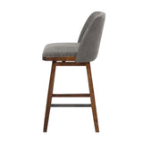 Modern European furniture - Gray Swivel Upholstered Bar Stool - www.oroa.com