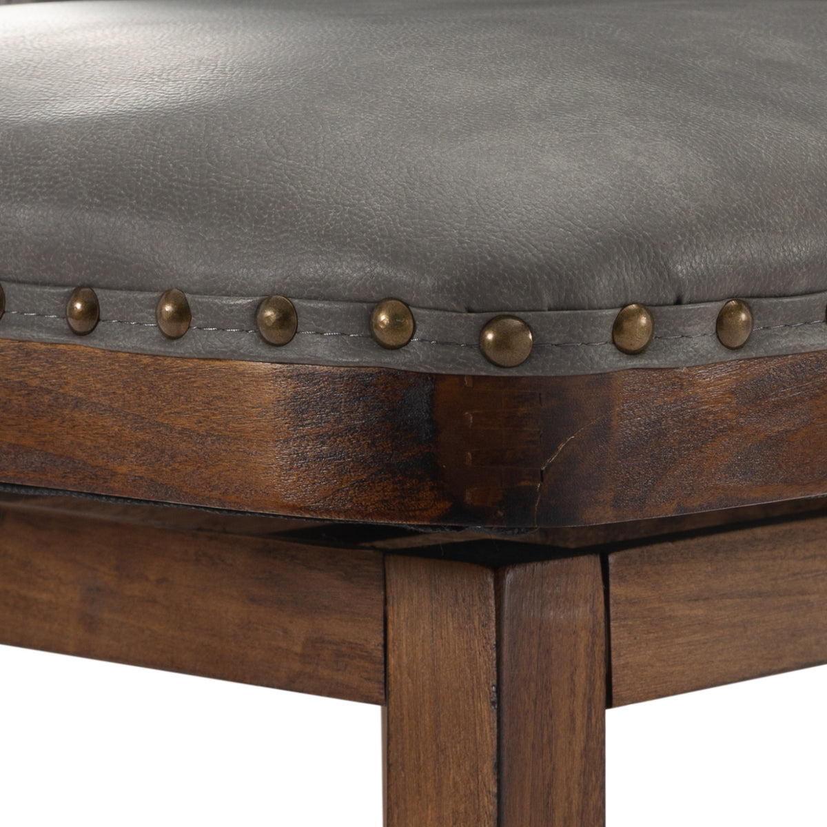 Modern European furniture - Gray Swivel Upholstered Bar Stool - www.oroa.com