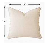 Cozy Ivory Linen Throw Pillow | OROA