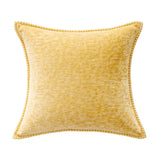 Textured Square Yellow Throw Pillows (2) | OROA
