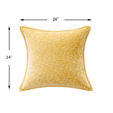 Textured Square Yellow Throw Pillows (2) | OROA