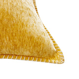 Textured Square Yellow Throw Pillows (2) | OROA