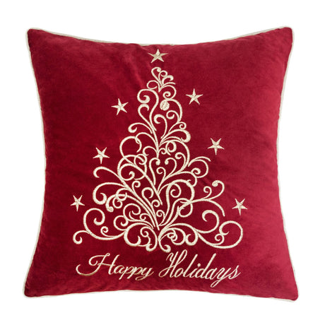 Modern European furniture - Happy Holidays Velvet Christmas Pillows (4) - www.oroa.com