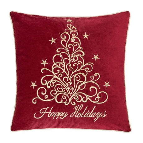 Modern European furniture - Happy Holidays Velvet Christmas Pillows (4) - www.oroa.com