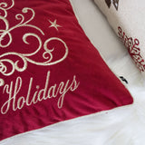 Modern European furniture - Happy Holidays Velvet Christmas Pillows (4) - www.oroa.com