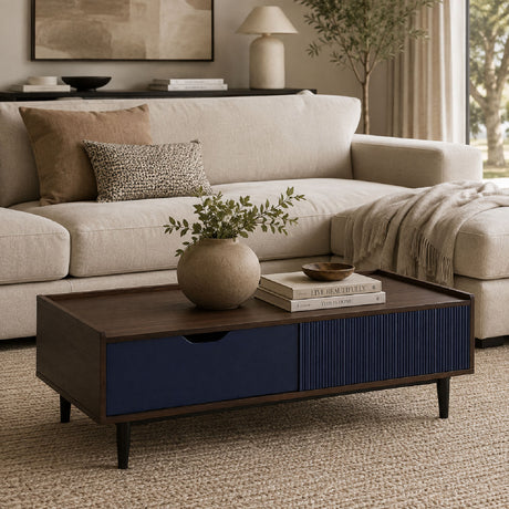 Blue Rectangular Coffee Table | OROA