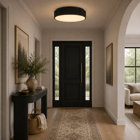 13" Black LED Flush Mount Ceiling Lamp | OROA