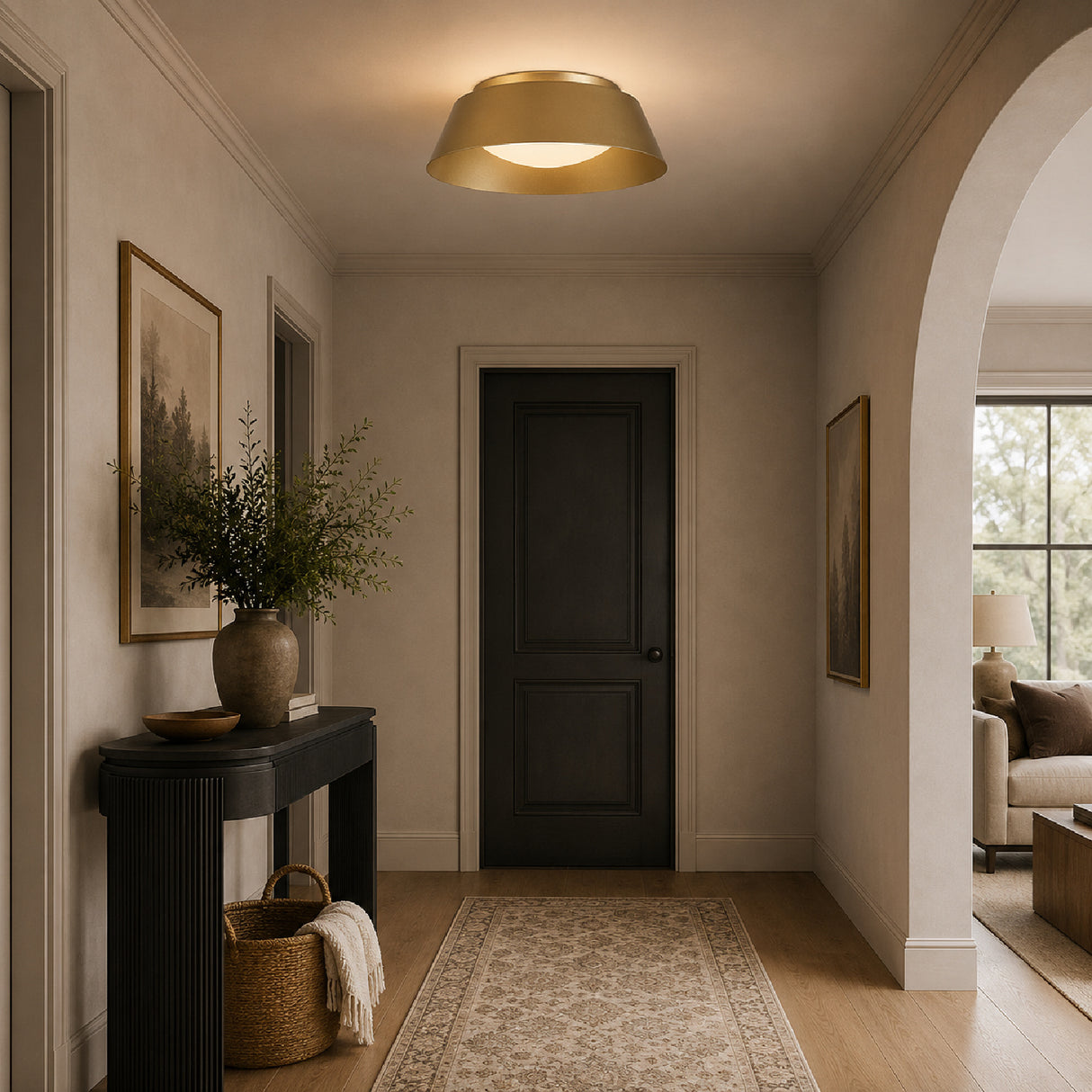 Brass Flush Mount Ceiling Lamp | OROA