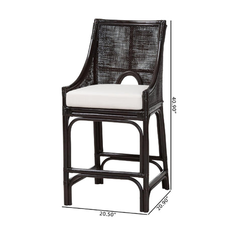 Modern European furniture - Rattan Sloped-Arm Counter Stool - www.oroa.com