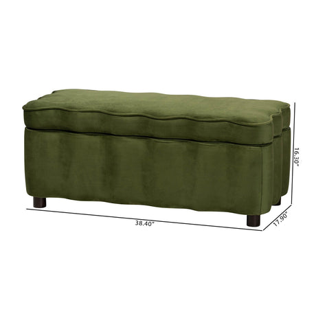 Modern European furniture - Velvet Storage Bench - www.oroa.com