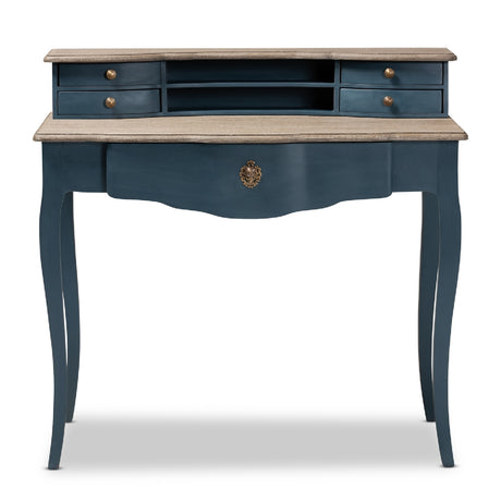   Modern European furniture - Blue Wooden Accent Writing Desk - www.oroa.com | Oroa.com