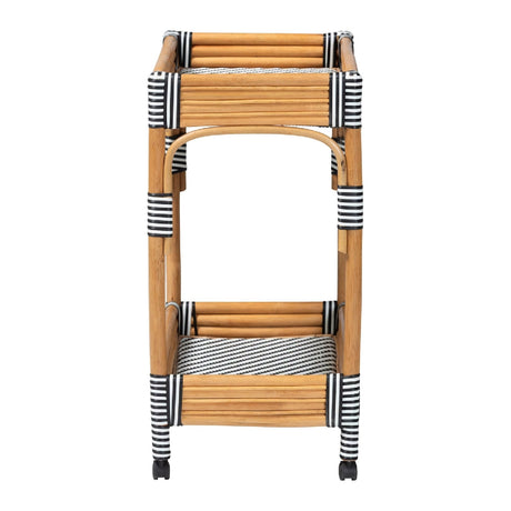 Modern European furniture - Natural Rattan Indoor/Outdoor Kitchen Cart - www.oroa.com