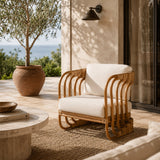 Modern European furniture - Modern Indoor Outdoor Boho Rattan Lounge Chair- www.oroa.com