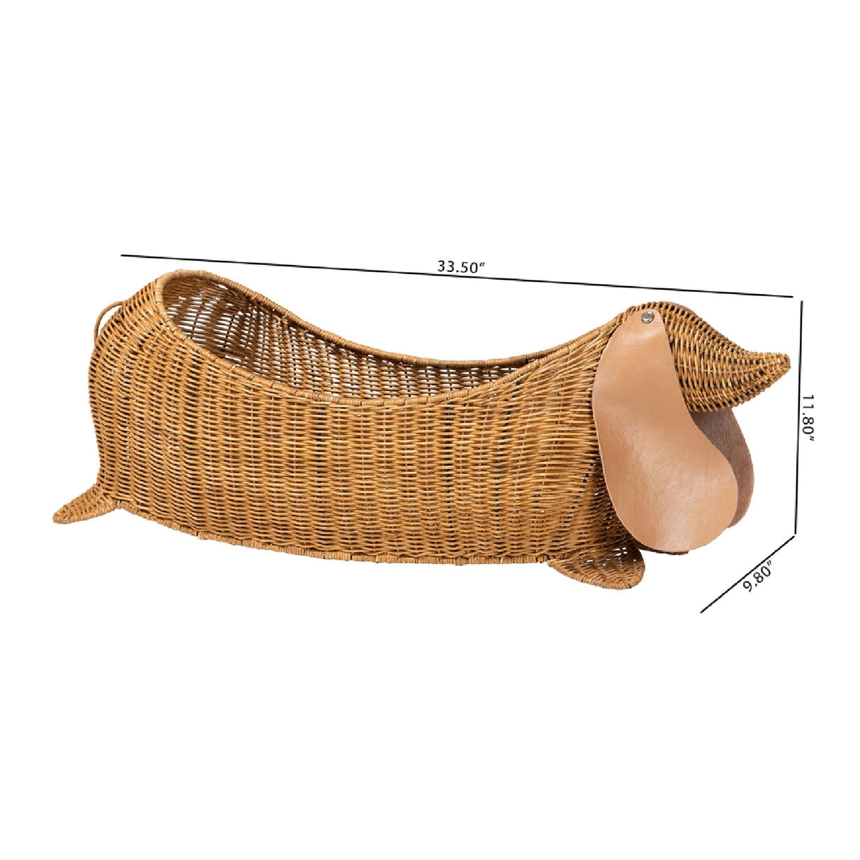 Natural Rattan Dachshund Basket – Daffodil – alternate view 7