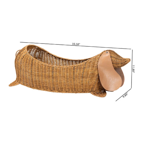 Natural Rattan Dachshund Basket – Daffodil – alternate view 7