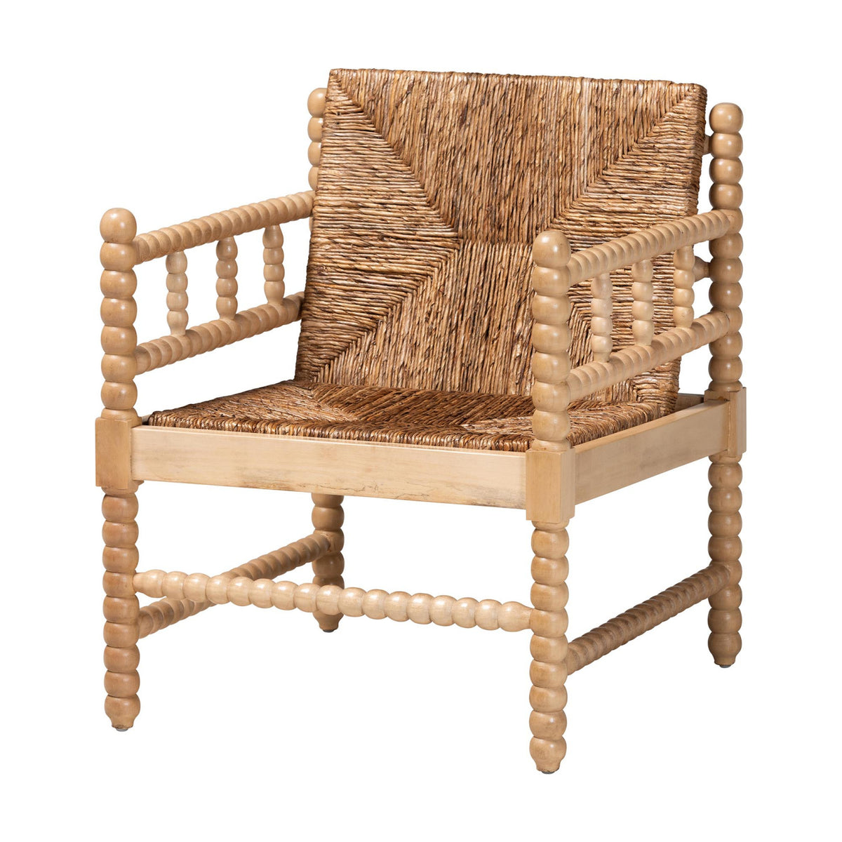 Woven Seagrass Bobbin Armchair | Bali Loom Dolores