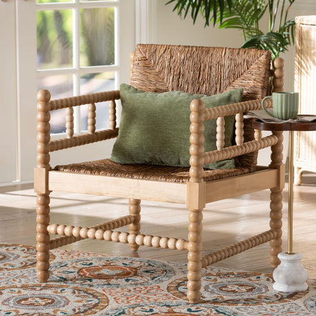 Woven Seagrass Bobbin Armchair | Bali Loom Dolores