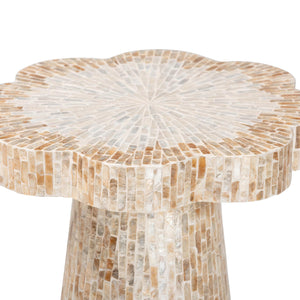   Modern European furniture - Capiz Shell Scalloped End Table - www.oroa.com | Oroa.com