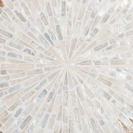 Modern European furniture - Capiz Shell Scalloped End Table - www.oroa.com