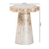 Modern European furniture - Capiz Shell Scalloped End Table - www.oroa.com