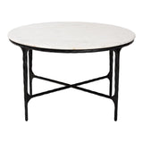 Modern European furniture - Round White Marble Coffee Table - www.oroa.com