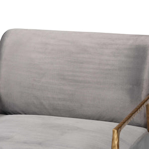  Modern European furniture - Gray Velvet Lounge Chair - www.oroa.com | Oroa.com