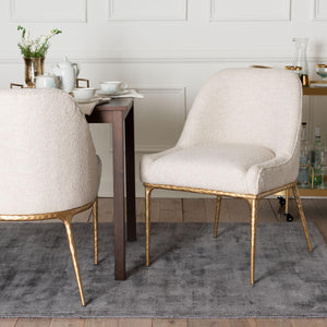   Modern European furniture - White Boucle Dining Side Chair - www.oroa.com | Oroa.com