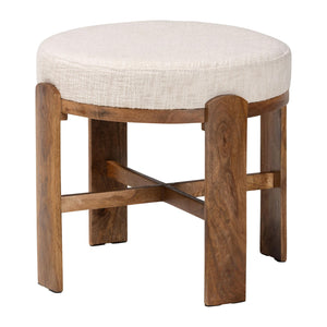   Round Fabric Cushioned Ottoman | Oroa.com