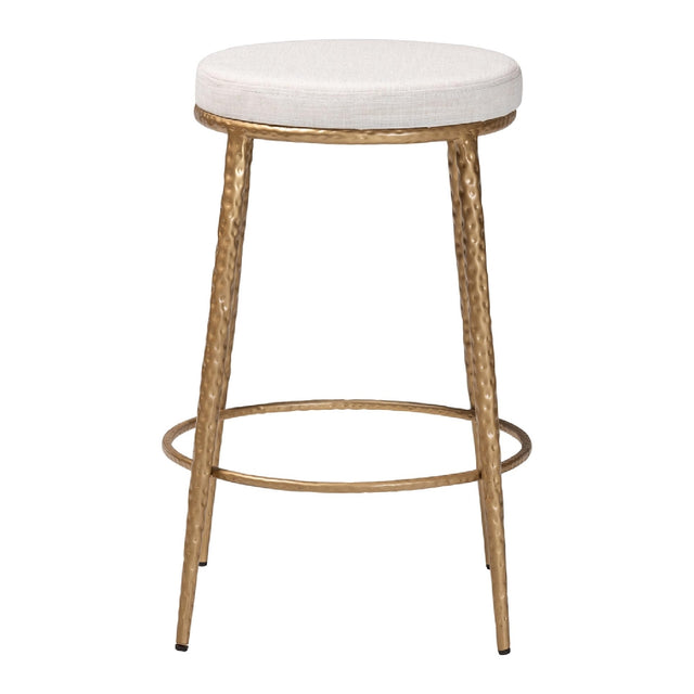 Modern European furniture - Hand-forged Metal Padded Counter Stool - www.oroa.com