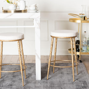   Modern European furniture - Hand-forged Metal Padded Counter Stool - www.oroa.com | Oroa.com